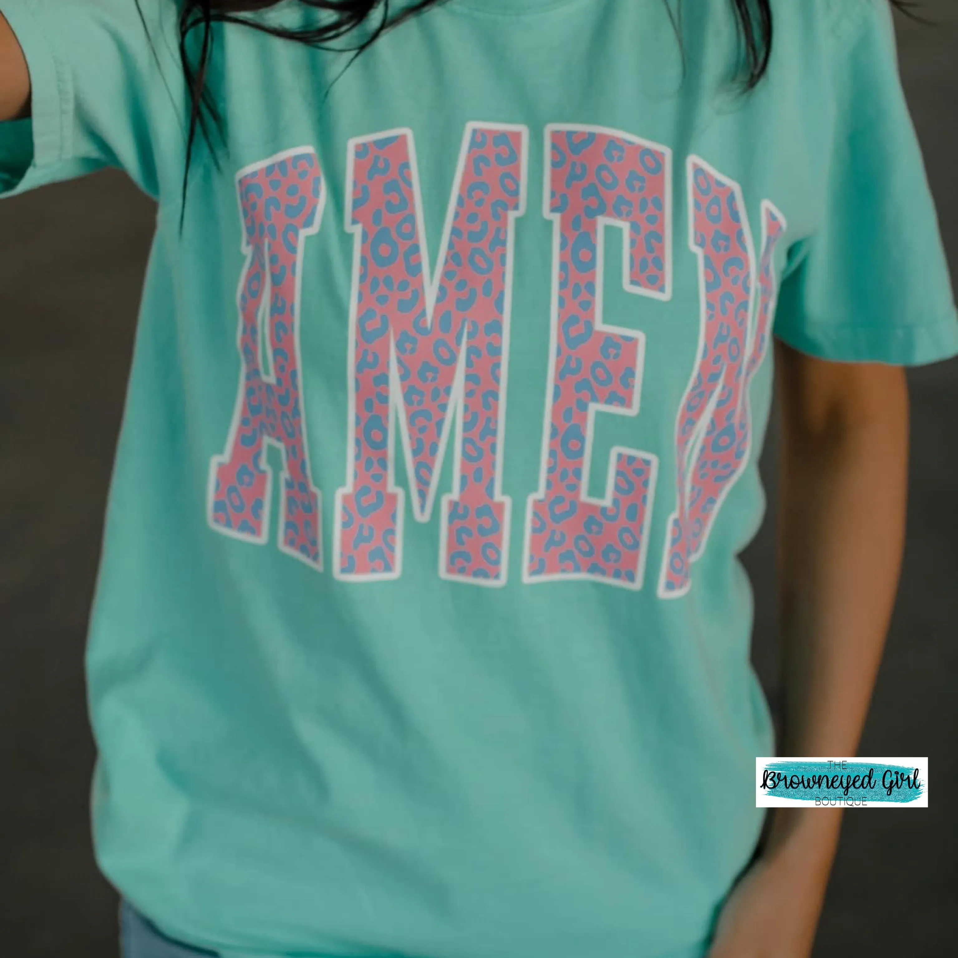 Amen! Pink Leopard Spring & Summer Graphic Tee