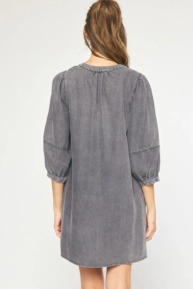 Black Denim Dress
