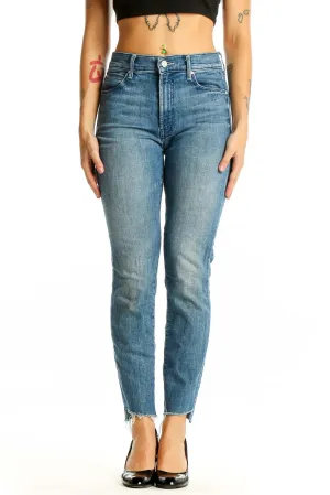 Blue High-Rise Skinny Jeans