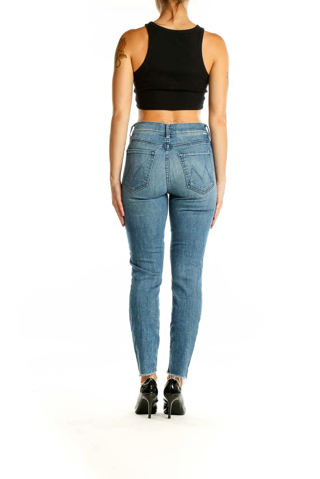 Blue High-Rise Skinny Jeans