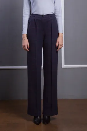 Blue wide leg trousers