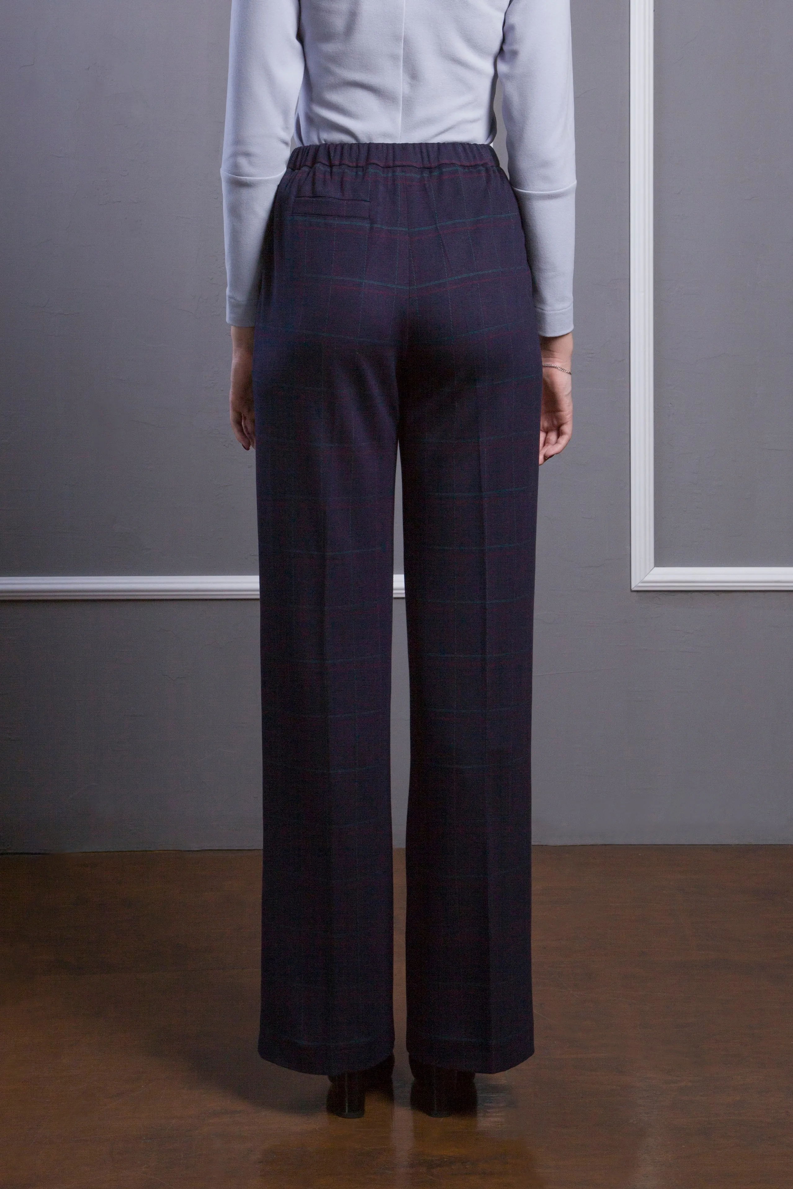 Blue wide leg trousers
