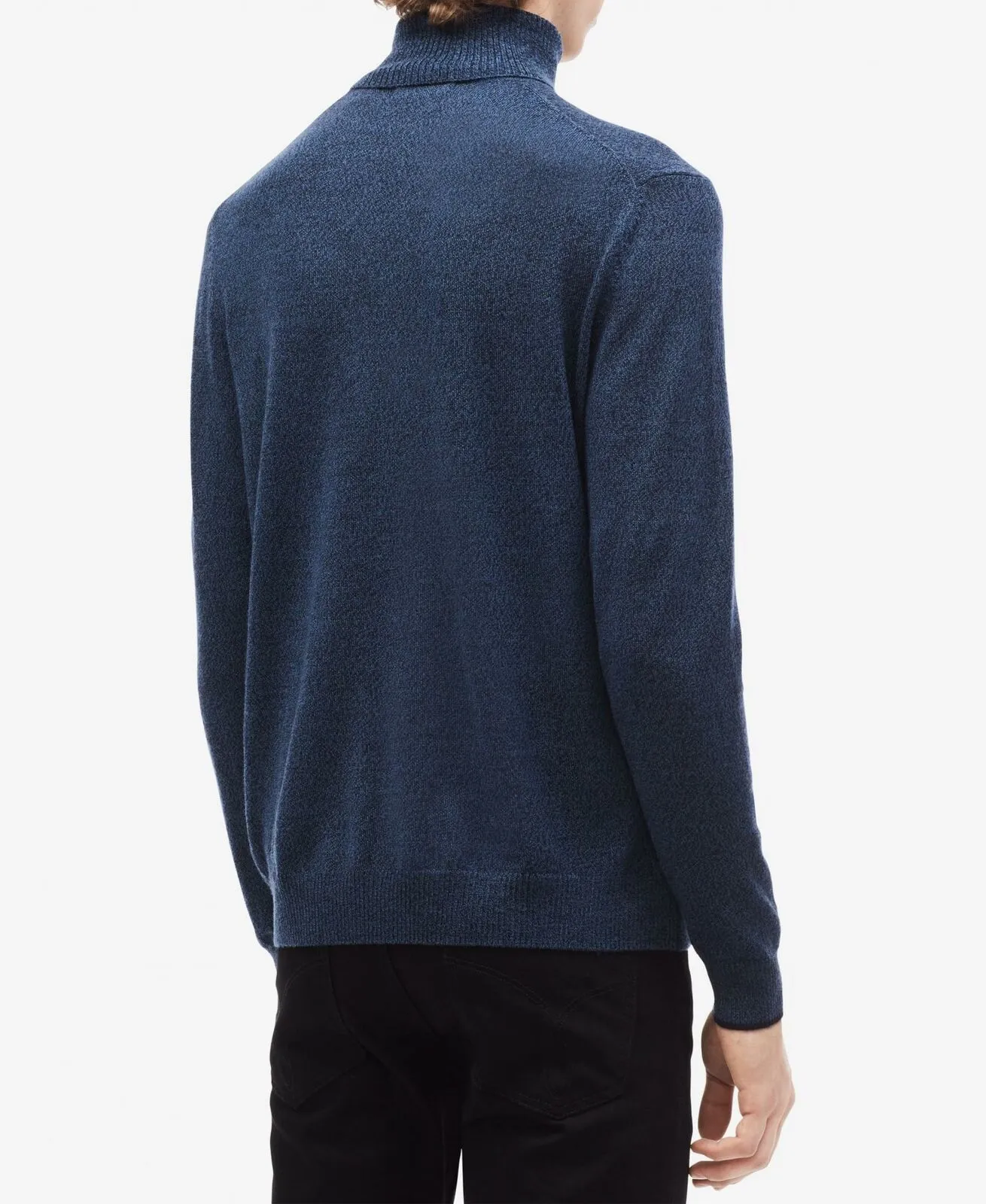 Calvin Klein Men's Solid Merino Wool Pullover Turtleneck Sweater