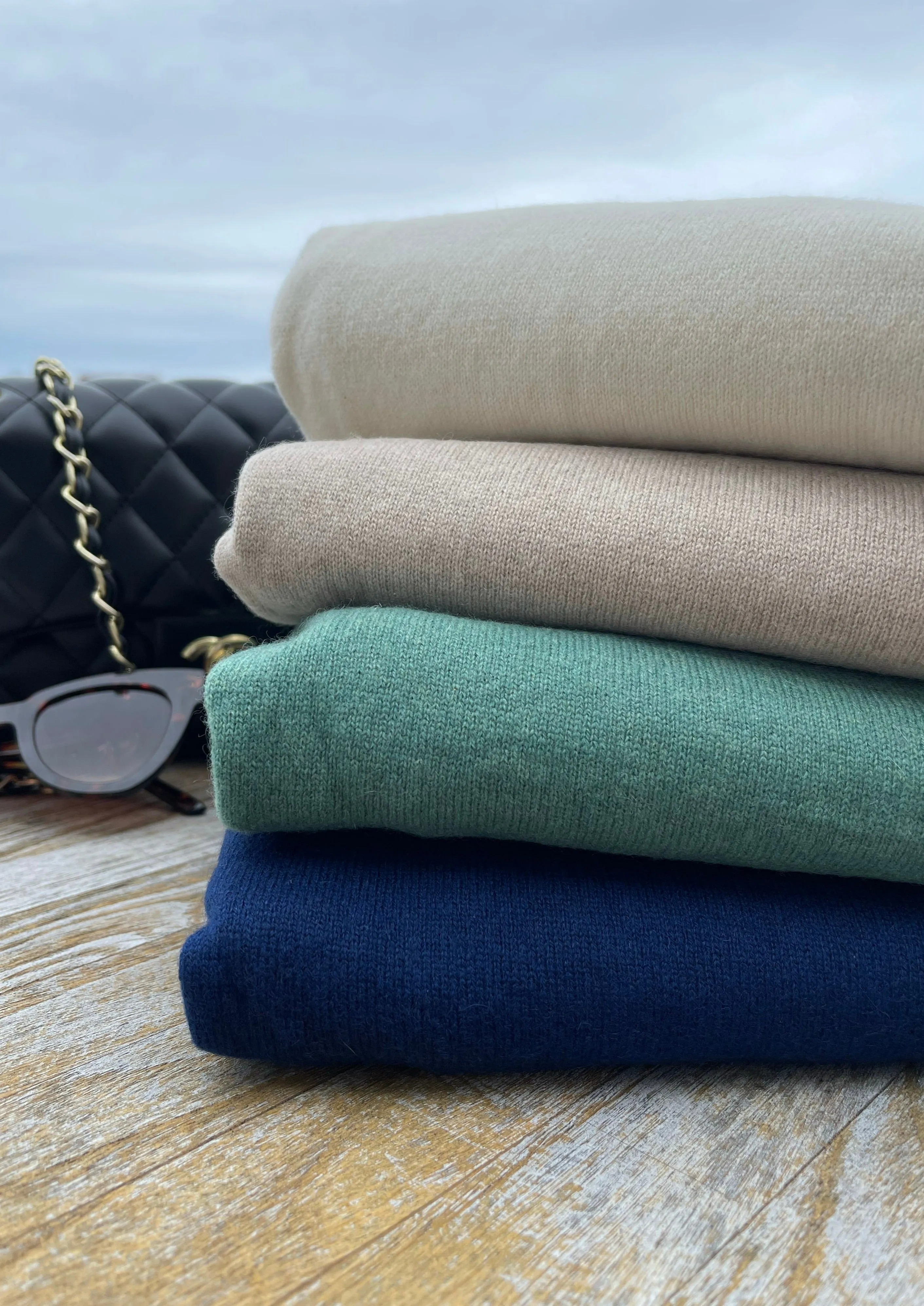 Cashmere Mock Neck Sweater