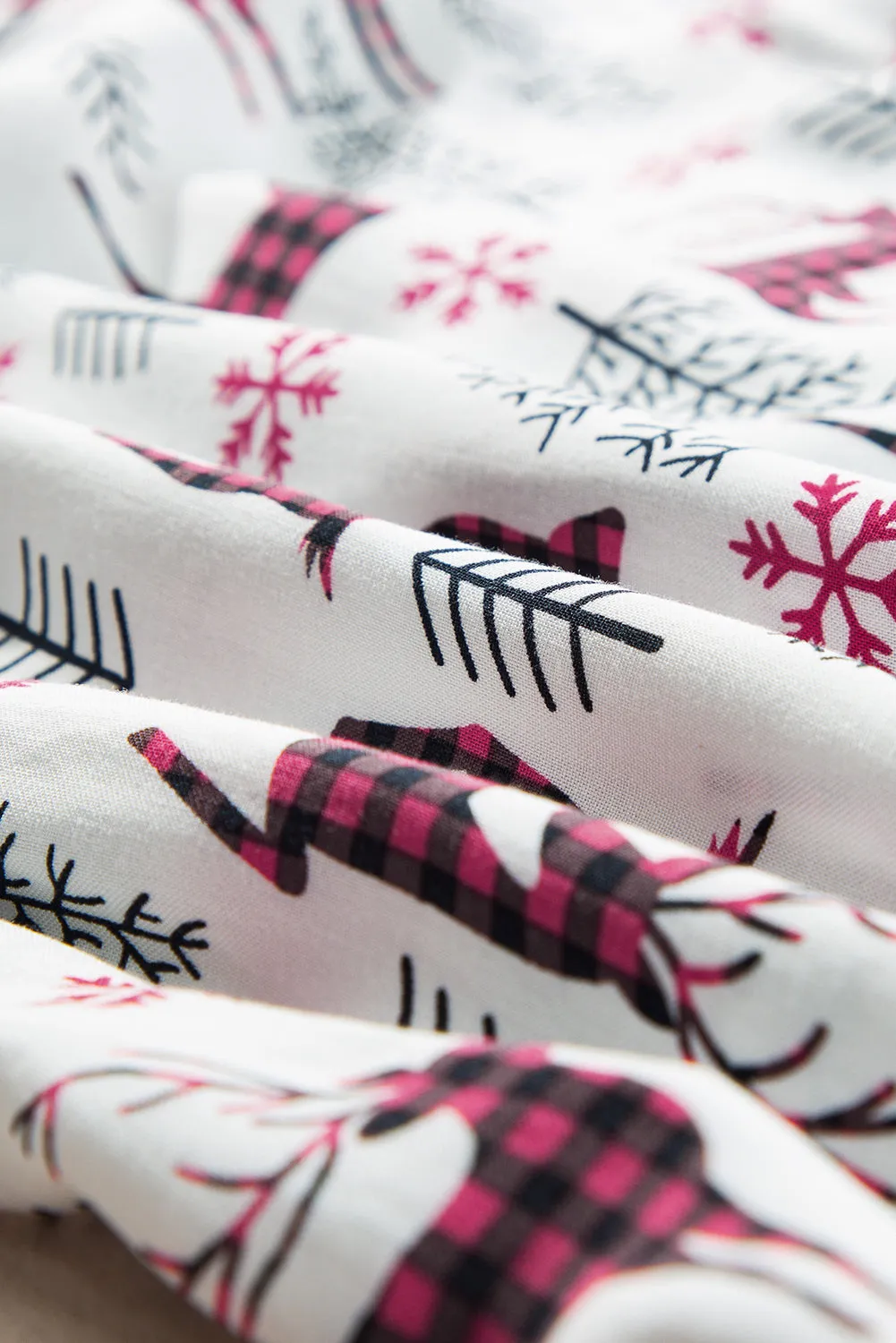 Christmas Printed Shirt and Pants Pajama Set