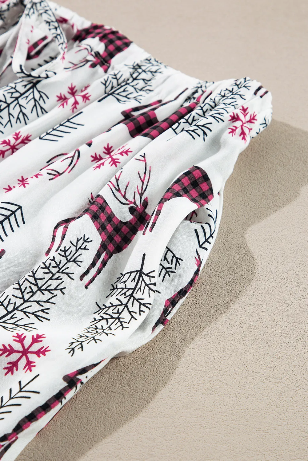 Christmas Printed Shirt and Pants Pajama Set