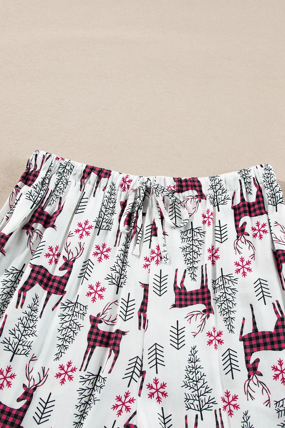 Christmas Printed Shirt and Pants Pajama Set