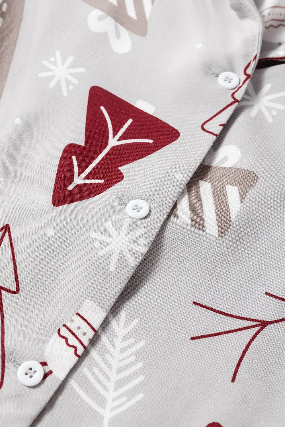 Christmas Printed Shirt and Pants Pajama Set