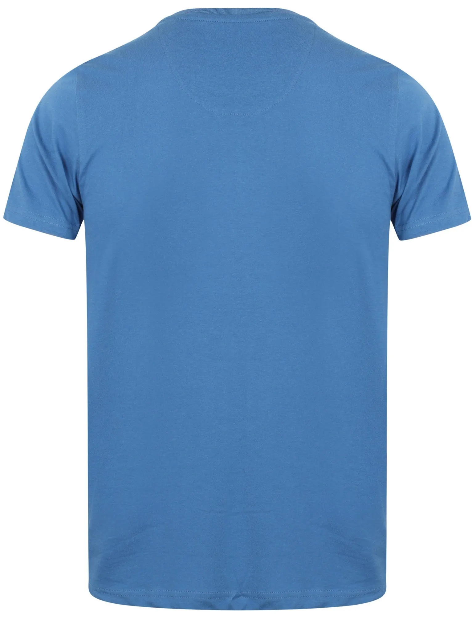 Circular Motif Cotton Crew Neck T-Shirt In Federal Blue - Dissident