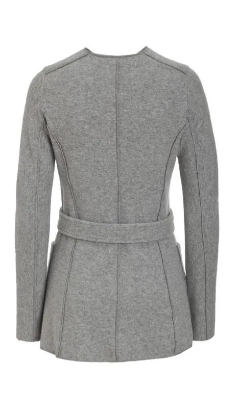 COCO Light Grey Melange Wool Cashmere Cardigan