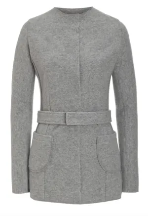 COCO Light Grey Melange Wool Cashmere Cardigan