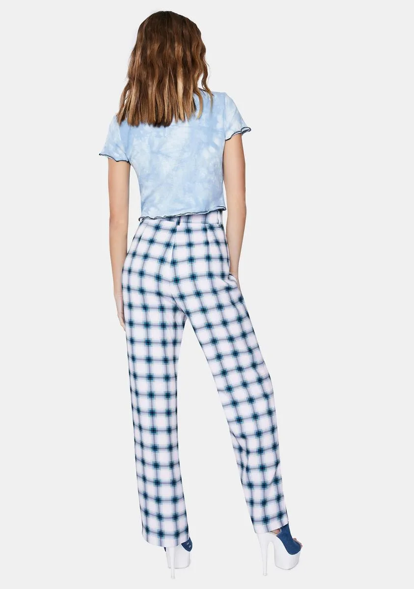 Culture Plaid High Waist Pants