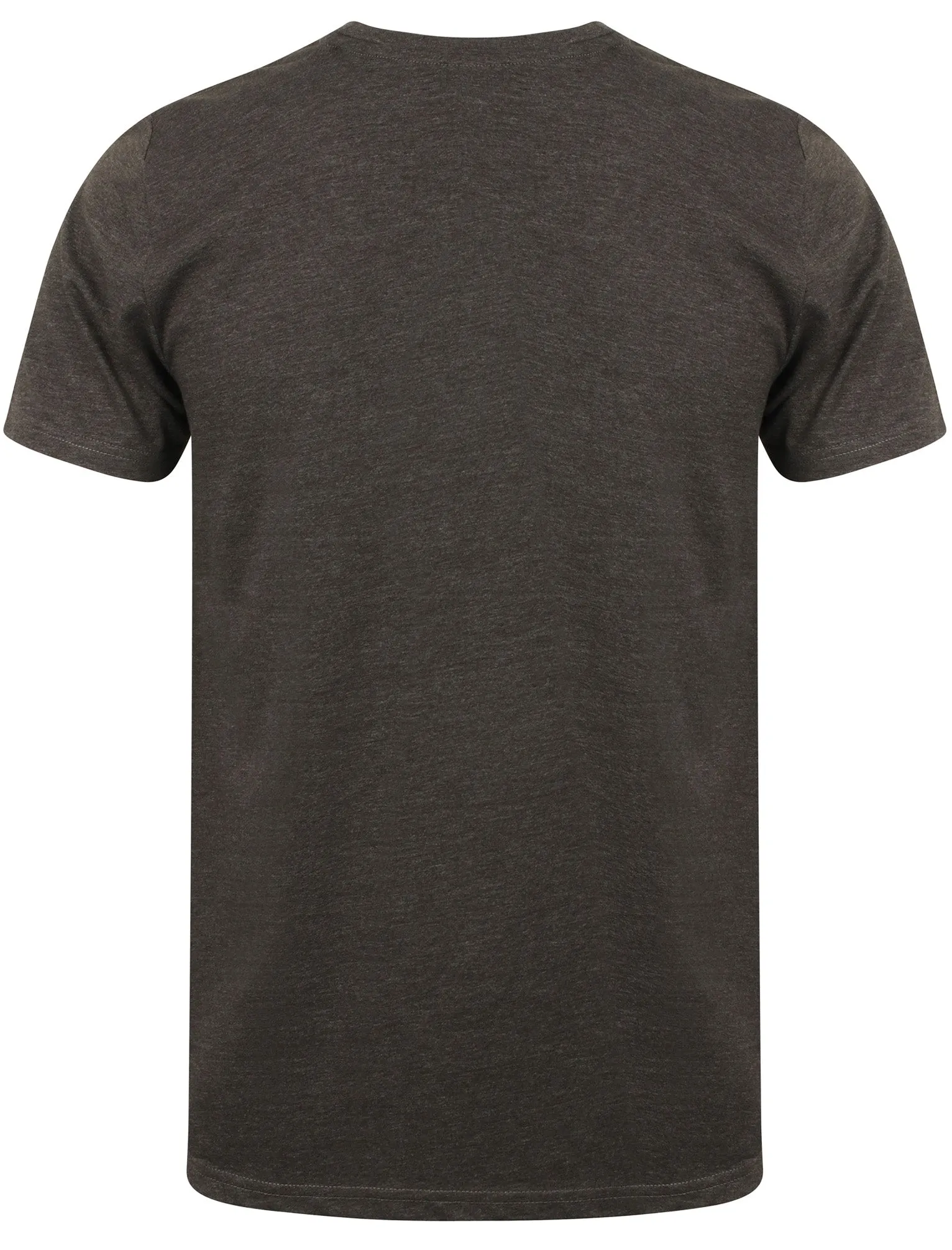 Depalma Motif Cotton Crew Neck T-Shirt In Charcoal Marl - Tokyo Laundry