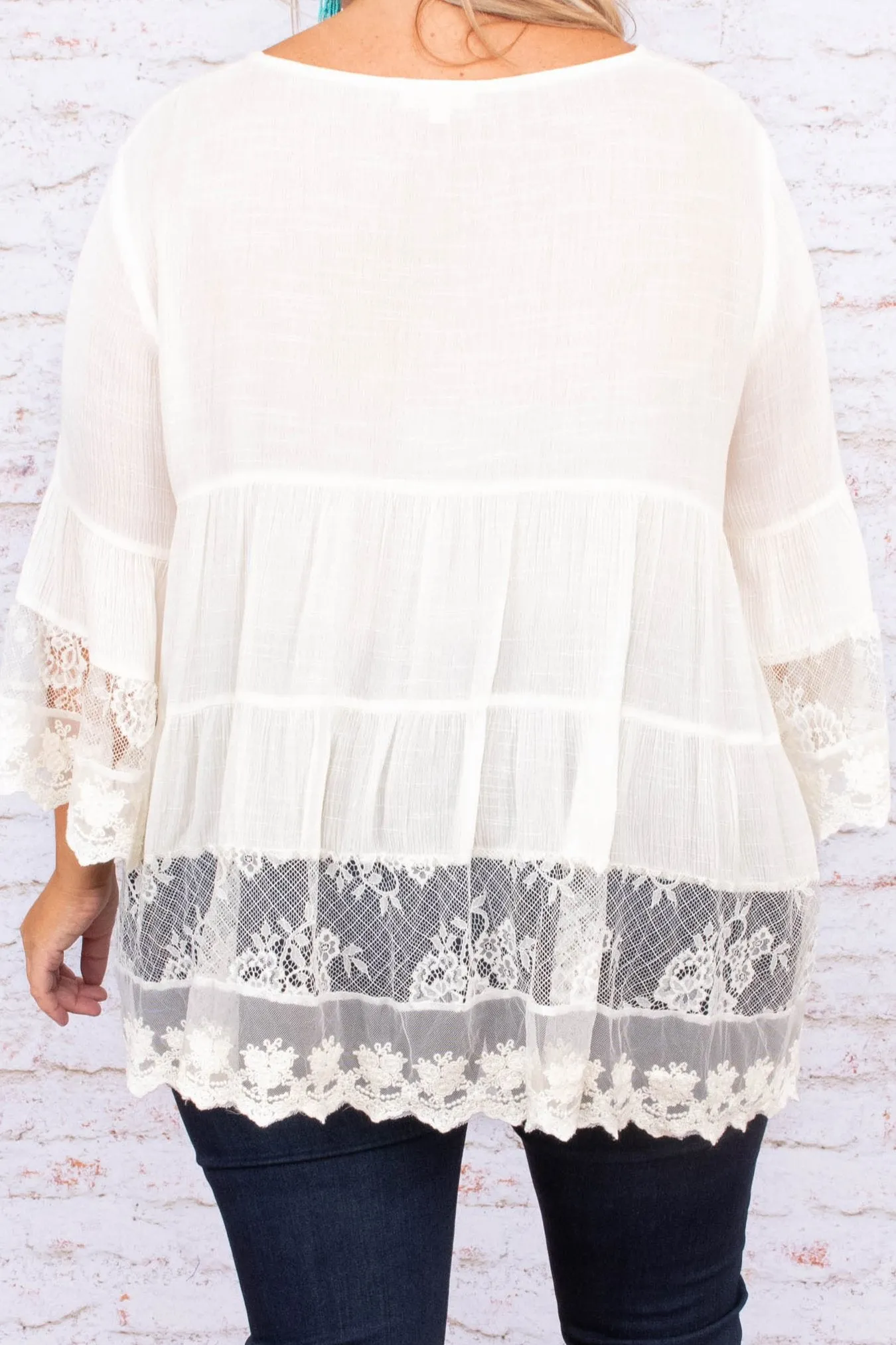 Don't Fail Me Now Blouse, Off White