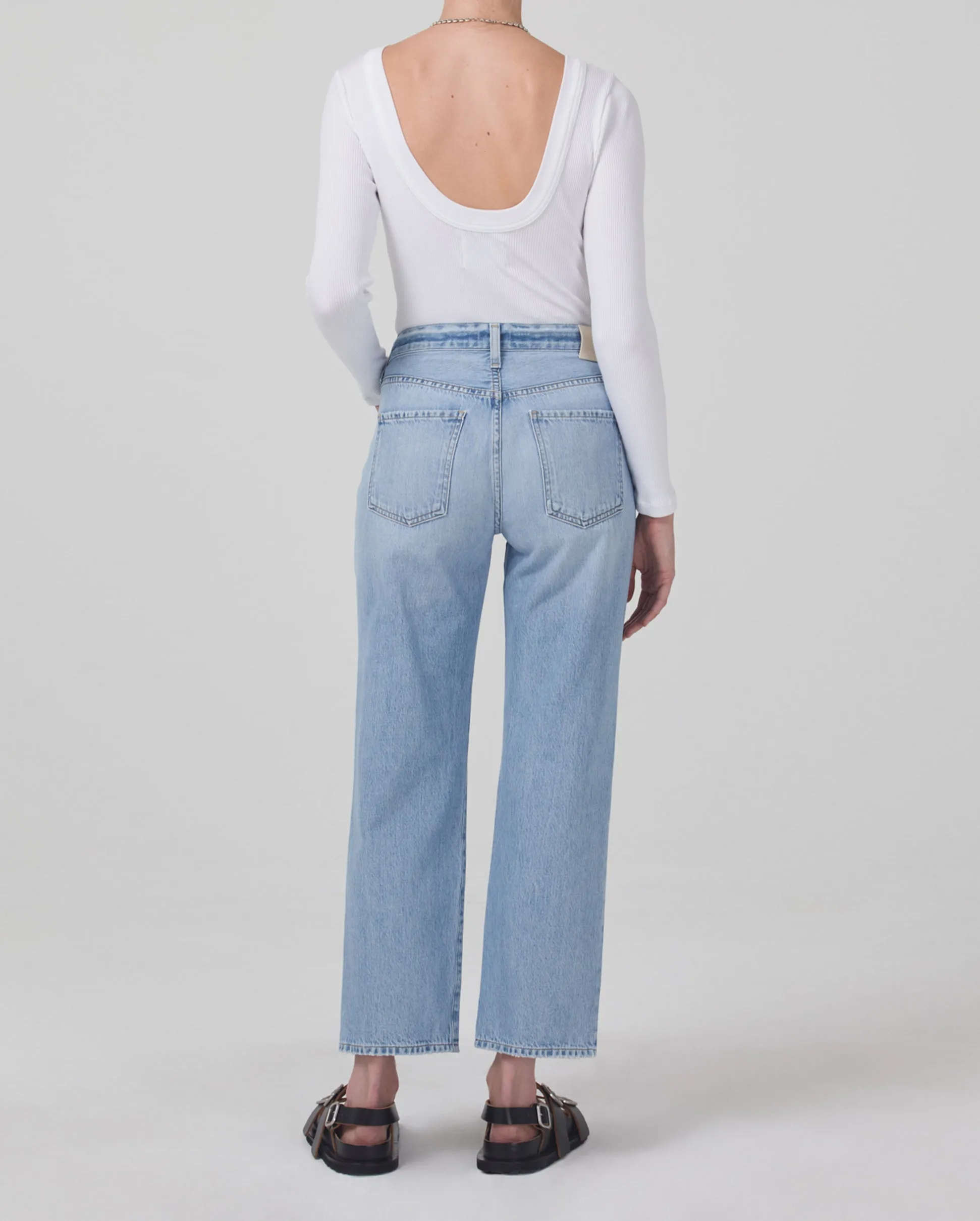 EMERY HIGH RISE RELAXED CROP / MOONBEAM