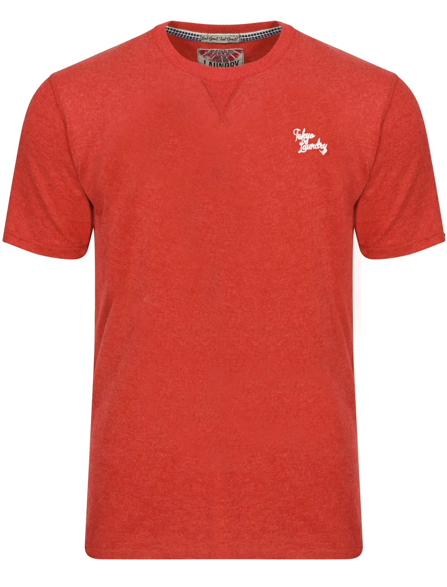 Essential Crew Neck T-Shirt in Tokyo Red Marl - Tokyo Laundry