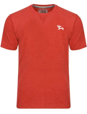 Essential Crew Neck T-Shirt in Tokyo Red Marl - Tokyo Laundry