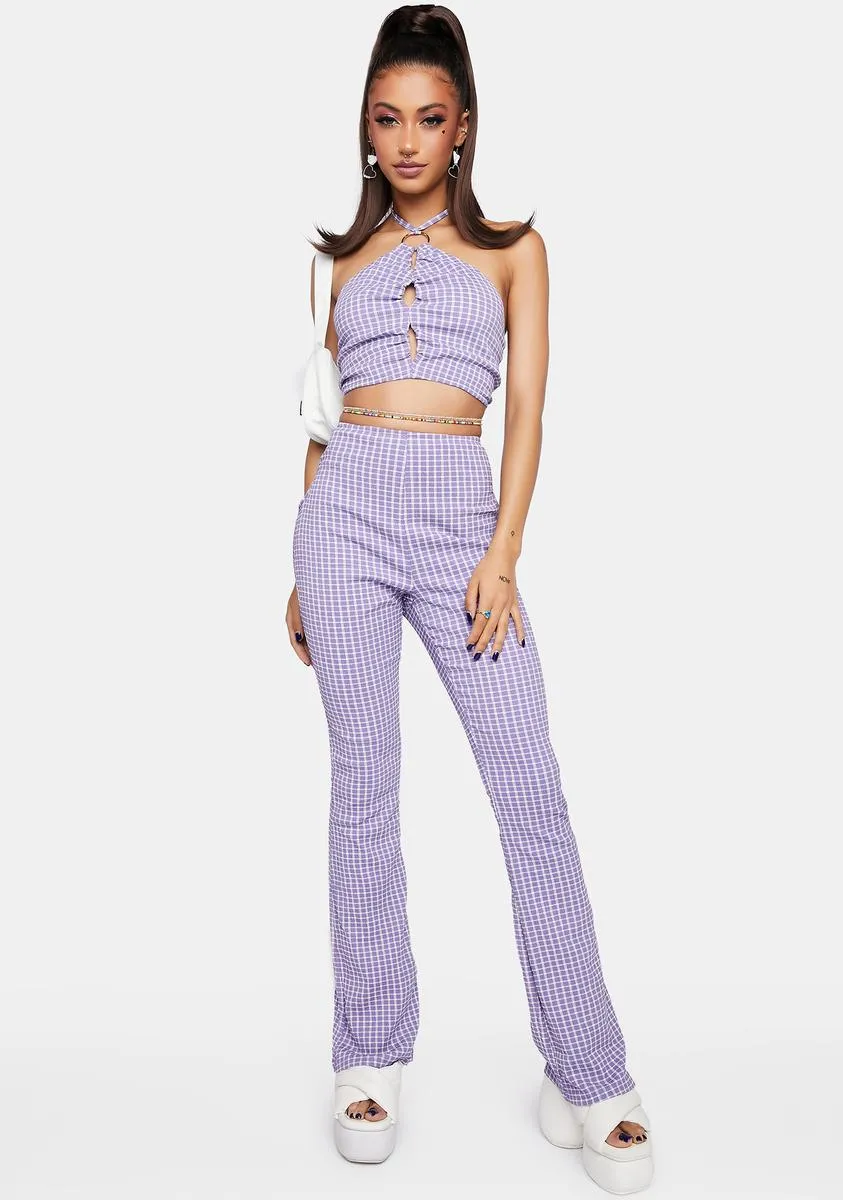 Grape Flare Pants