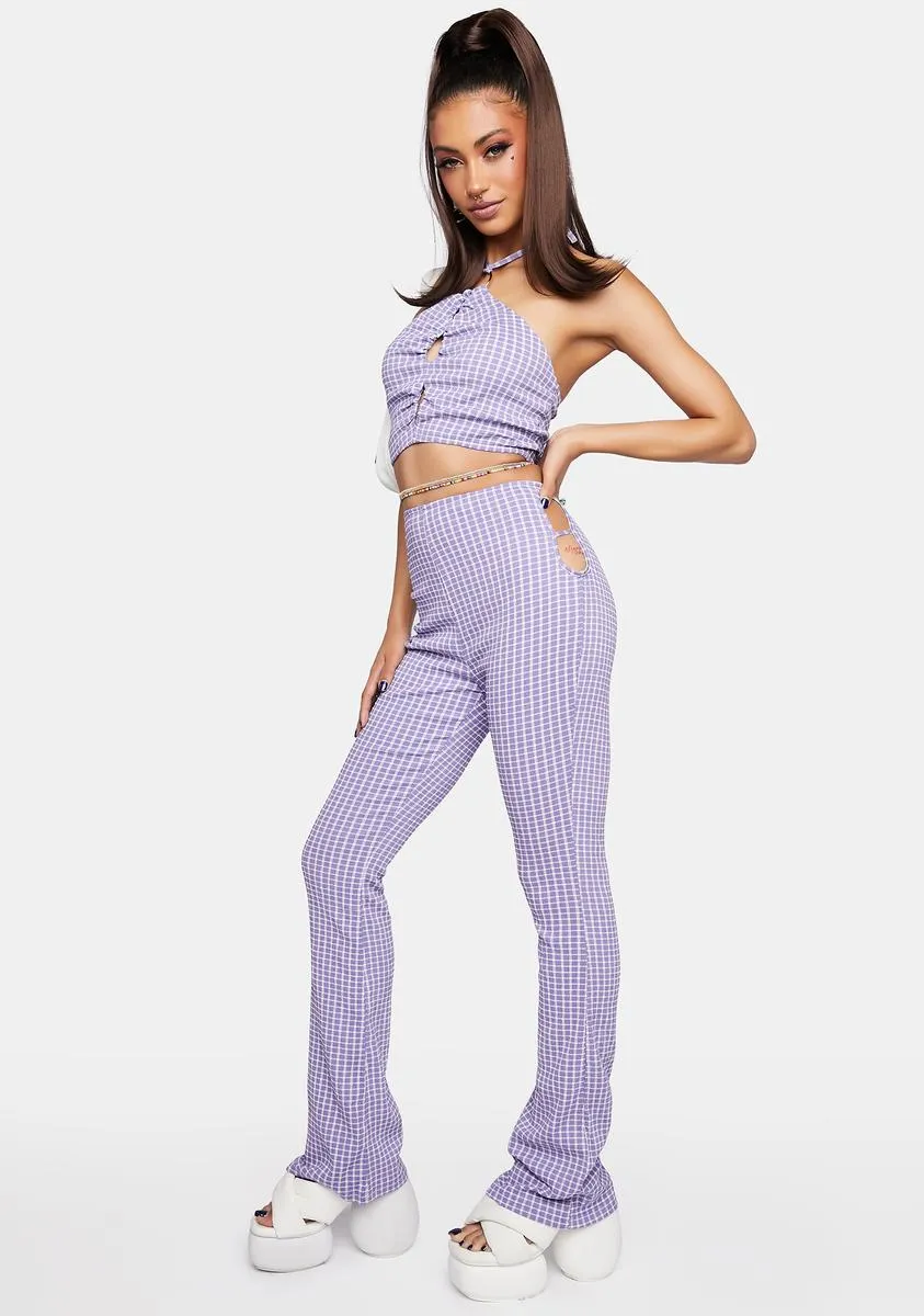 Grape Flare Pants