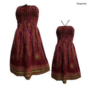 Halter Neck Peacock Print Cotton Mini Boho Summer Sundress Tube Dress NONA2