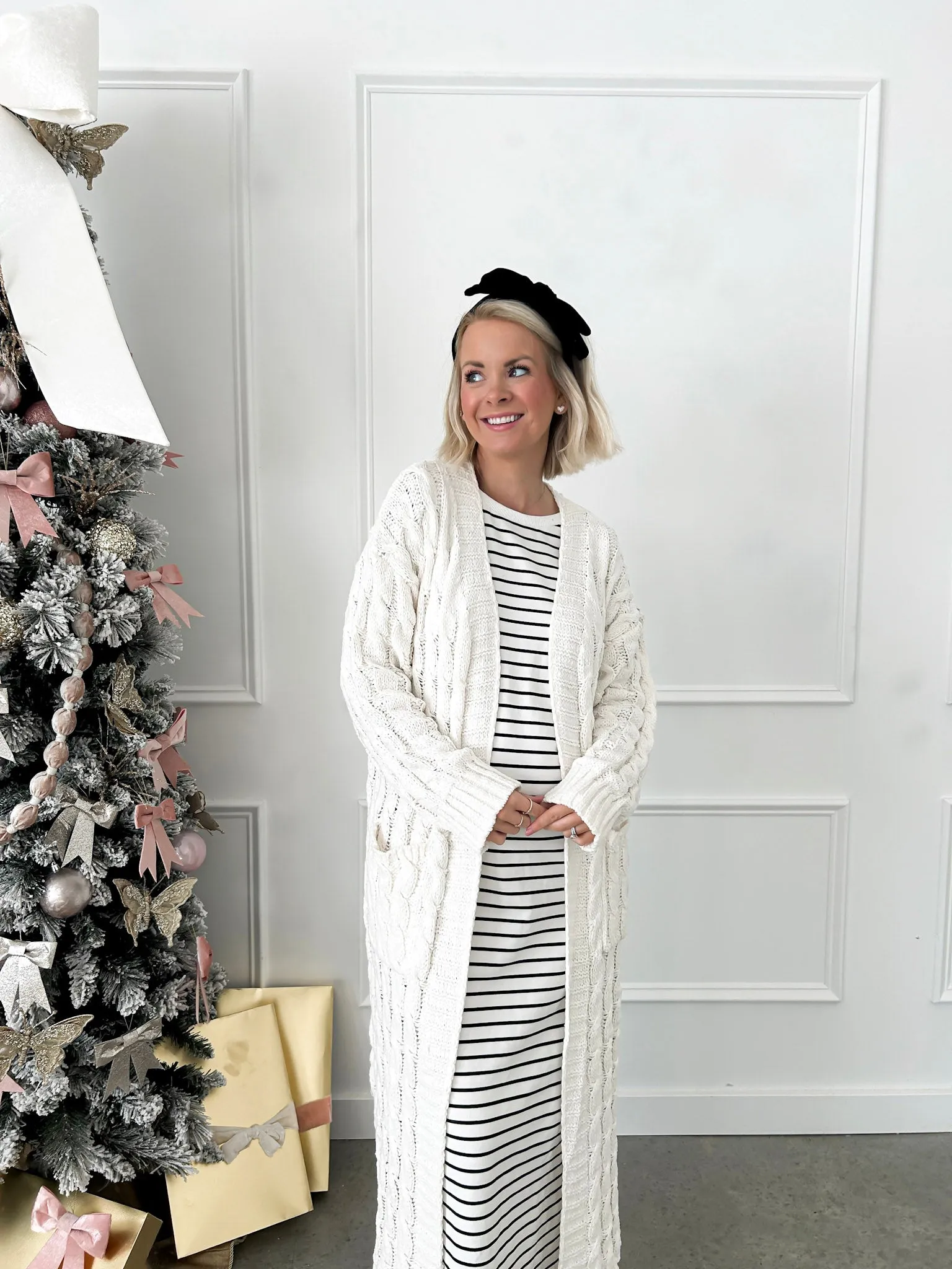 In A Cozy Mood Long Cable Knit Cardigan FINAL SALE