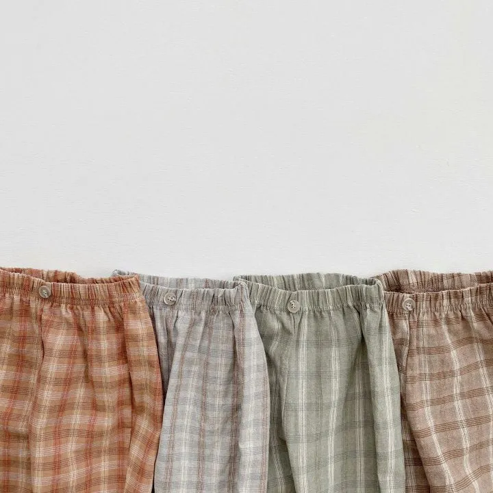 Ins Korean Babies' Trousers Plaid Pants