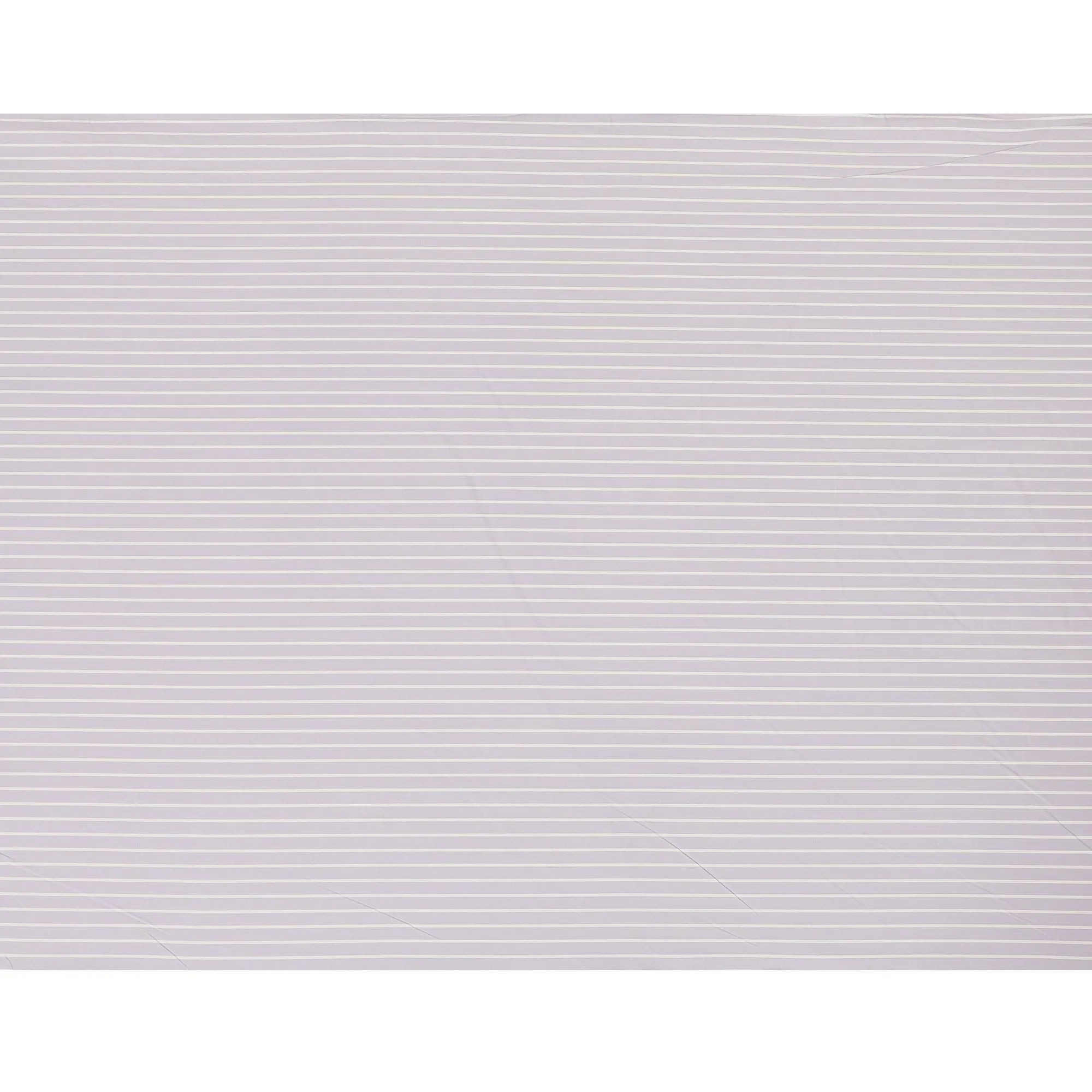 Light lilac Premium 100% cotton shirting fabric with white print in stripe design-D16635