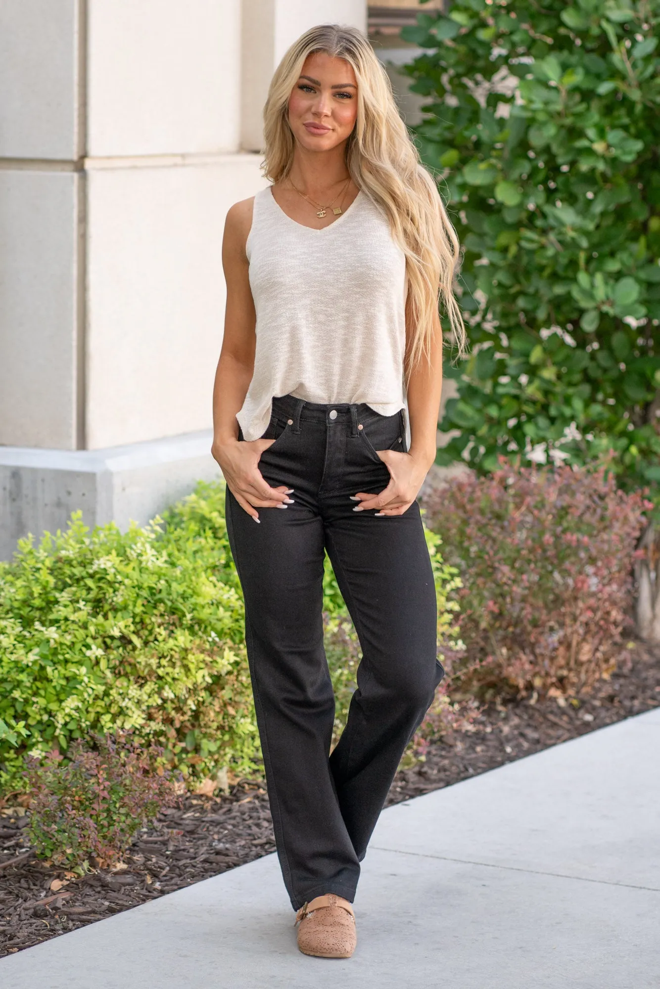 Lovable High Rise Tummy Control Top Straight Leg Regular & Plus Sizes