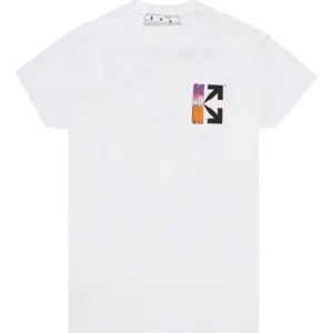 Off-White Gradient Arrows Logo Slim Fit White T-Shirt