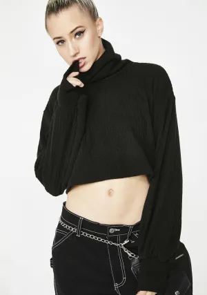 Onyx Nizer Balloon Sleeve Crop Jumper