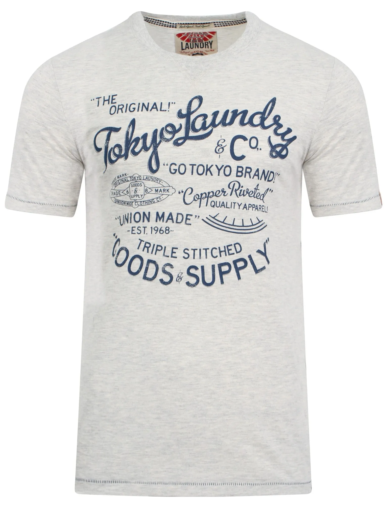 Otterwell T-shirt in Oatmeal Marl - Tokyo Laundry
