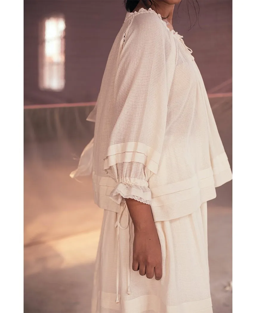 Pansy Peasant Blouse