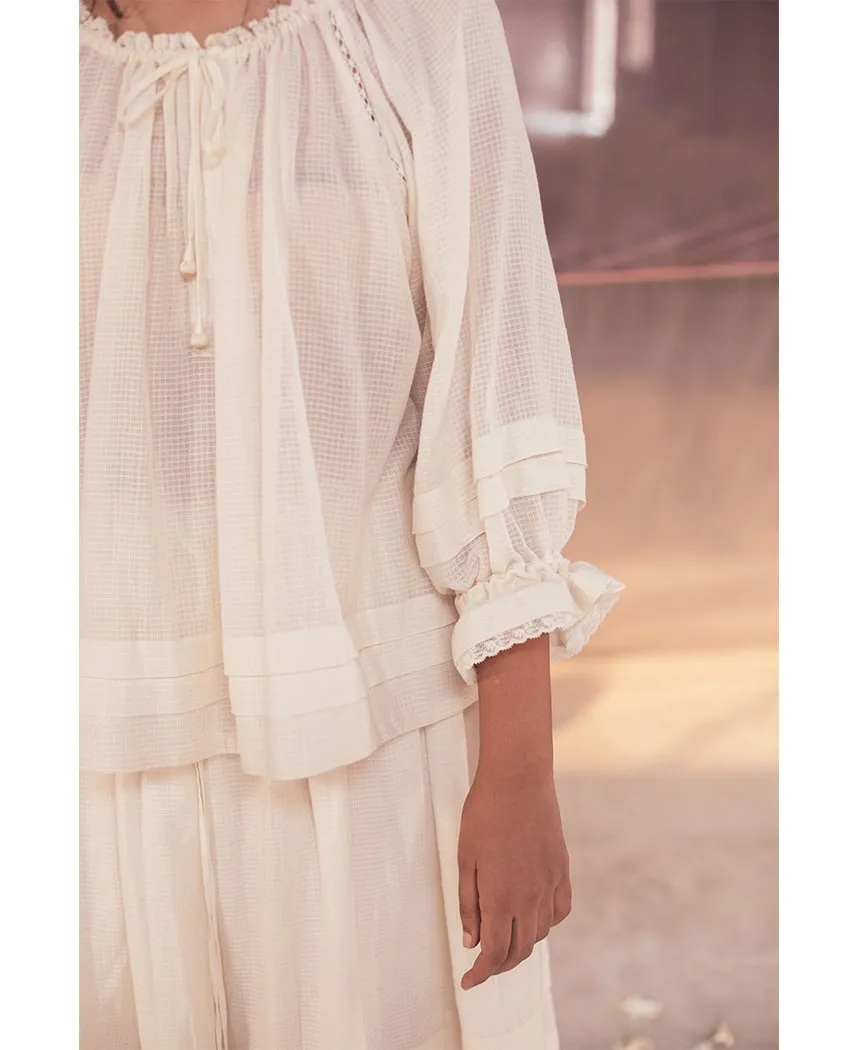 Pansy Peasant Blouse