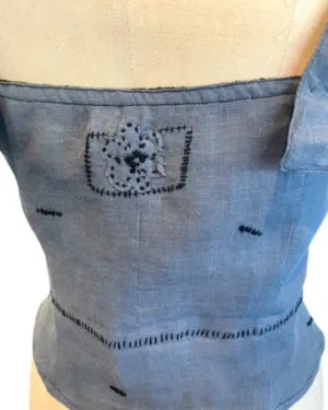PEPLUM WAISTCOAT - VEST - POPPYSEED LINEN