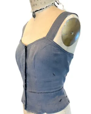PEPLUM WAISTCOAT - VEST - POPPYSEED LINEN