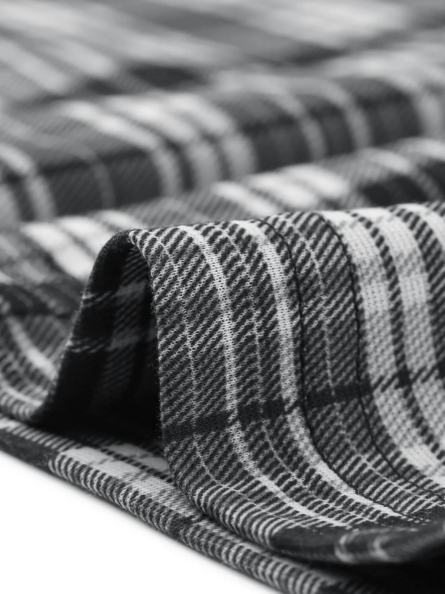 Plaid Cropped Trousers Button Casual Tartan Check Work Pants