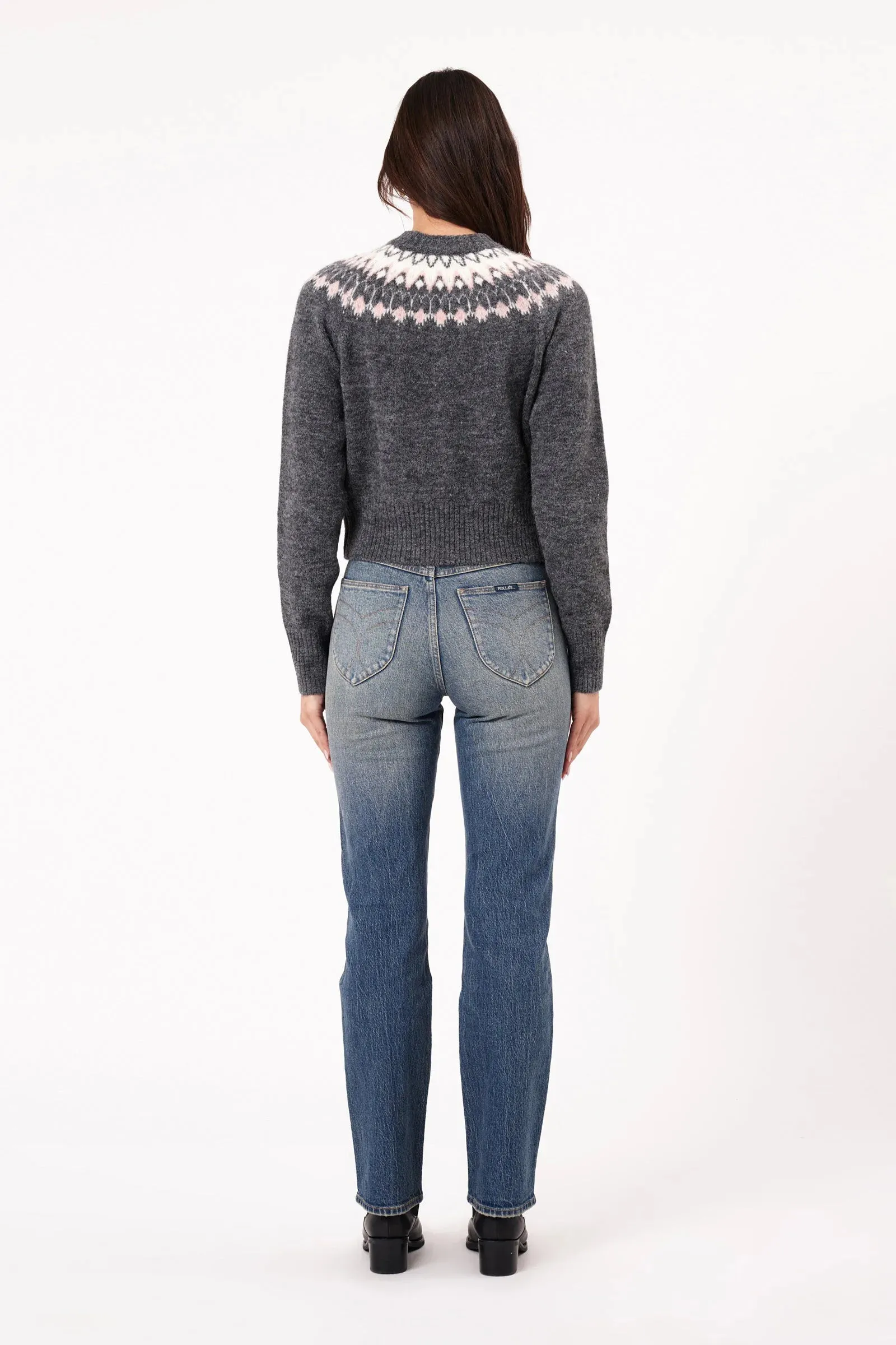 Rolla’s Fair Isle Knit Sweater Vintage Black