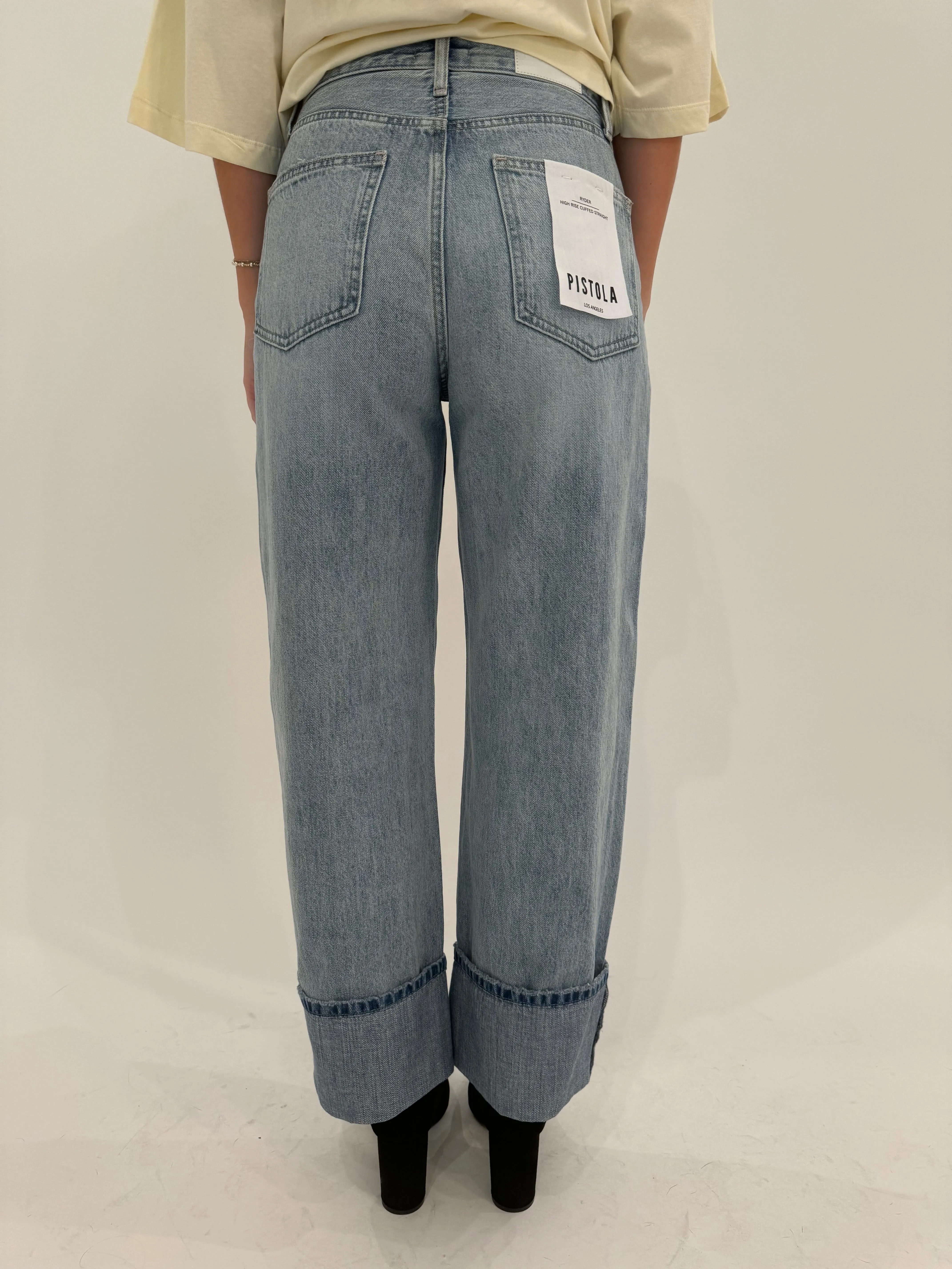 Ryder High Rise Cuffed Jeans - Essex