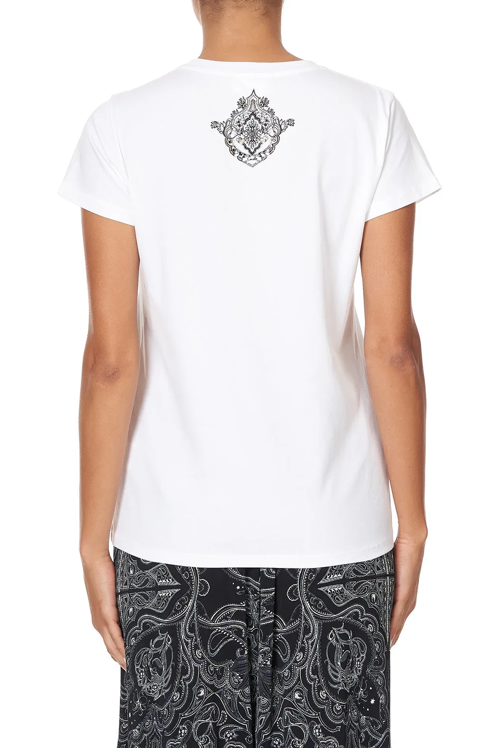 SLIM FIT  ROUND NECK T-SHIRT MIDNIGHT PEARL