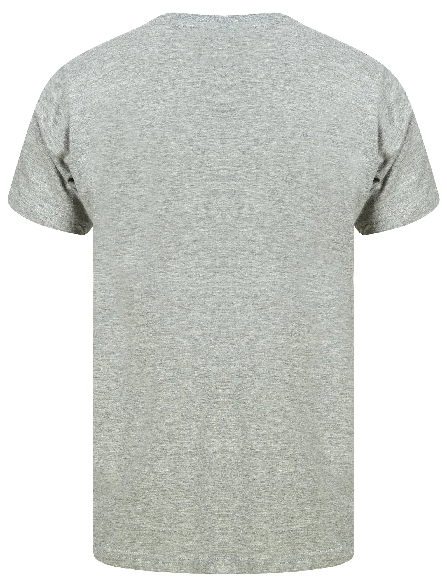Sunset Beach Motif Cotton Jersey T-Shirt in Light Grey Marl - South Shore
