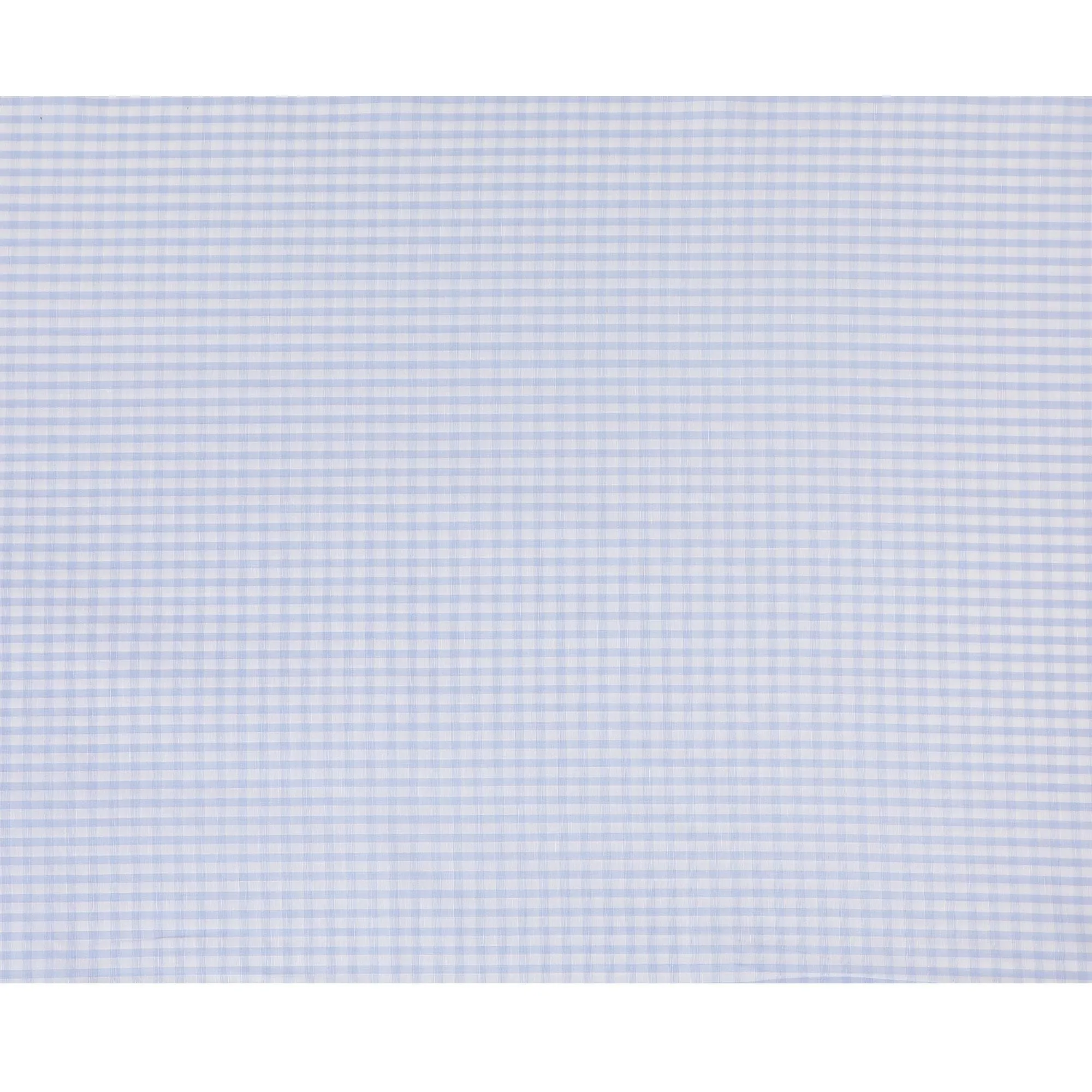 White Premium 100% cotton shirting fabric with turquoise baby blue print in checks design-D16844