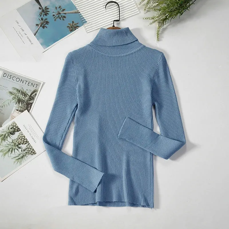 Women's Turtleneck Knitted Cashmere Soft Pullover Sweater